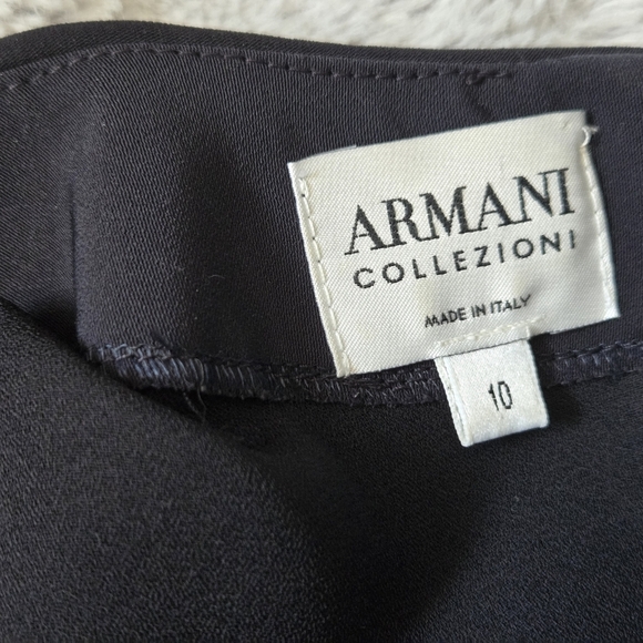 ARMANI COLLEZIONE  Navy Blue Short Sleeve Faux Wrap Midi Dress. Size 10 - Picture 8 of 15